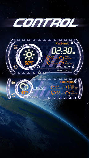 Control GO Weather Widget Theme screenshot 2