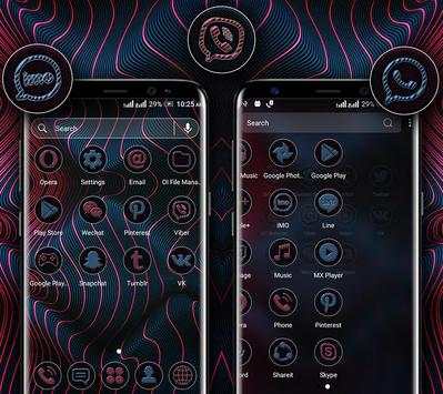 Curved Spiral Pink Blue Launcher Theme screenshot 3