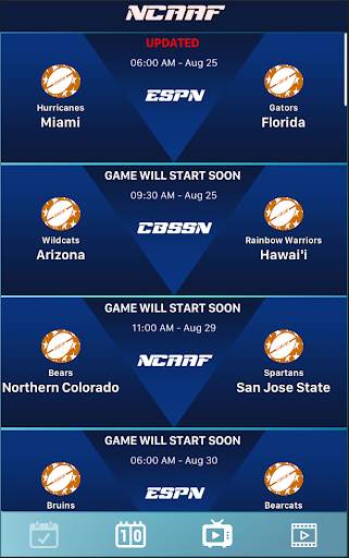 Live Streaming NCAA Football screenshot 1