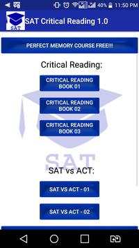 SAT Exam Learn Critical Reading FREE - SAT Prep screenshot 1