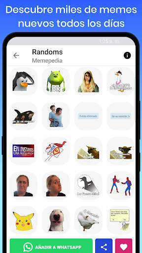 Memepedia - Stickers de memes para WhatsApp screenshot 2
