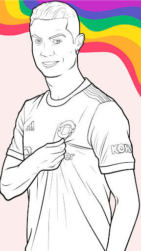 Draw Coloring Football Players screenshot 6