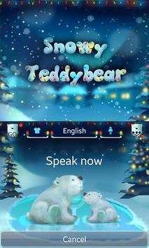 Snowy Teddy GO Keyboard Theme screenshot 5