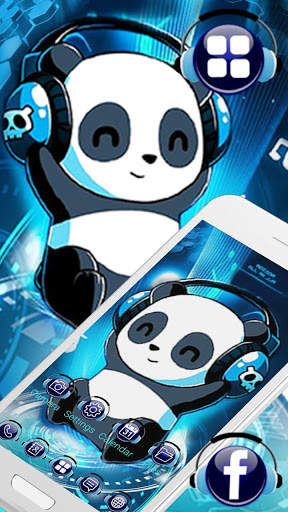 Music Tech Panda Launcher Theme Live HD Wallpapers screenshot 1