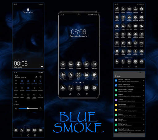 [EMUI 9.1]Blue Smoke Theme screenshot 1