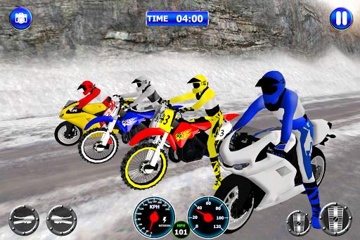Snow Mountain Bike Racing- Heavy Motocross Driving screenshot 1