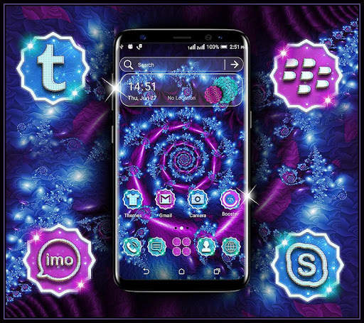 Neon Flower Art Launcher Theme screenshot 1