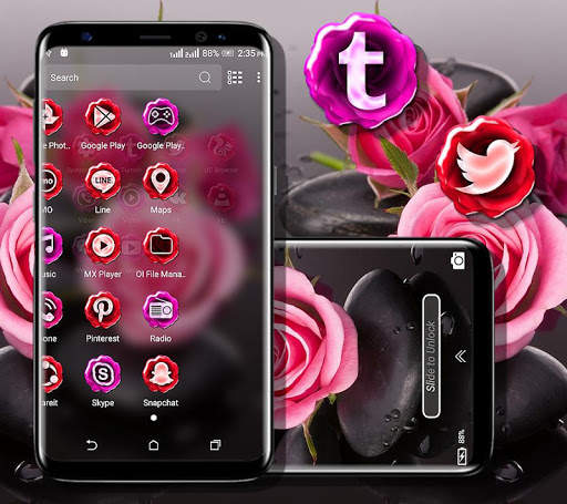 Rose Launcher Theme screenshot 6