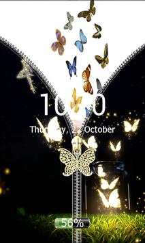 Butterfly Zipper Screen Lock screenshot 4