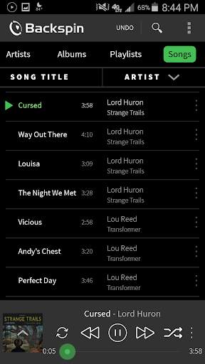 Backspin Music Player screenshot 2