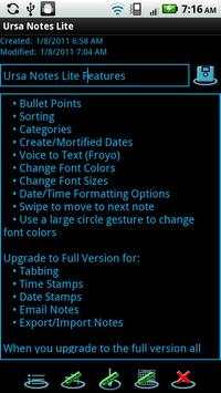 Ursa Notes Lite screenshot 2