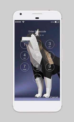 Siberian Husky ART HD Free PIN Lock Screen screenshot 2