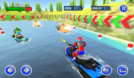 Jet Ski Boat Racing: Robot Shooting Water Race screenshot 10