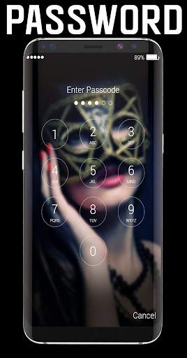 Girl in Mask Lock Screen screenshot 2