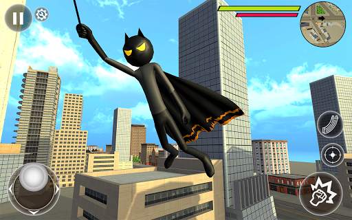 Bat Rope Hero Stickman Crime - Gangster Mafia Game screenshot 12