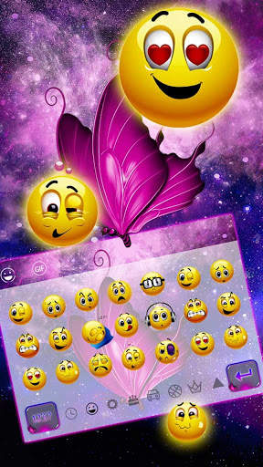 Purple Butterfly Keyboard screenshot 3