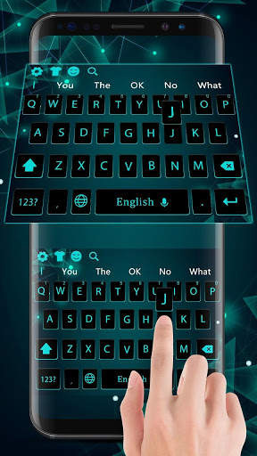 Neon Blue Keyboard screenshot 2