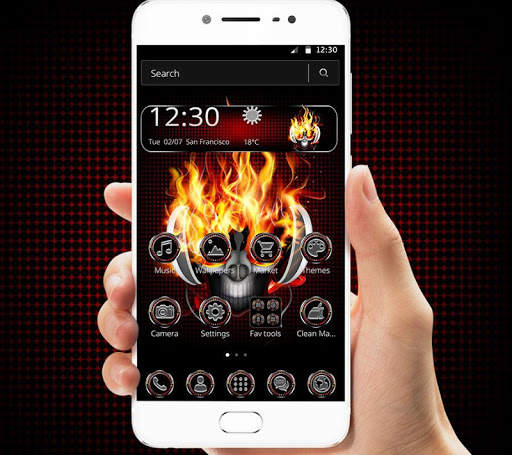 Hot musical skull theme screenshot 3