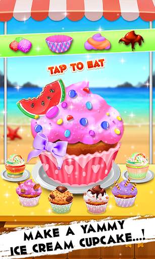Yummy Watermelon Ice Candy - Slice & Cupcake Game screenshot 3