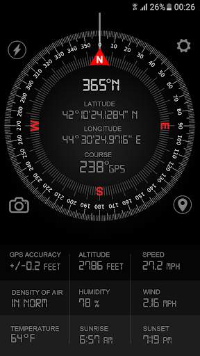 Compass GPS Pro  Military Compass with camera screenshot 1