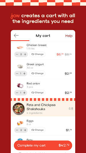 Jow - easy recipes & groceries screenshot 5