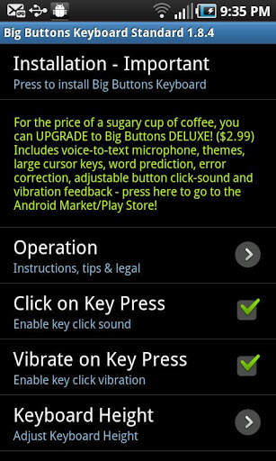 Big Buttons Keyboard Standard स्क्रीनशॉट 3