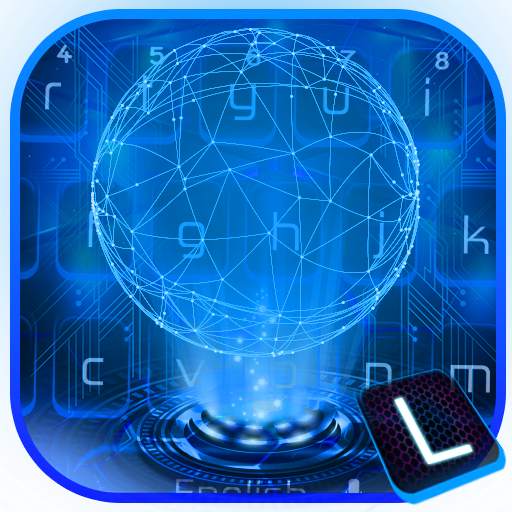 Technology Neon Blue Theme 10001004