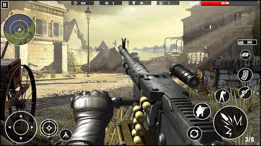 เกมปืนกล: เกมสงคราม- เกมยิง screenshot 1