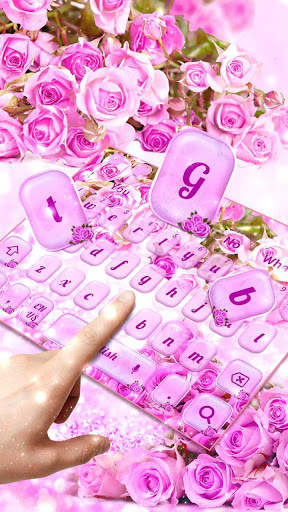 Pink Lavender Rose Keyboard Theme screenshot 2