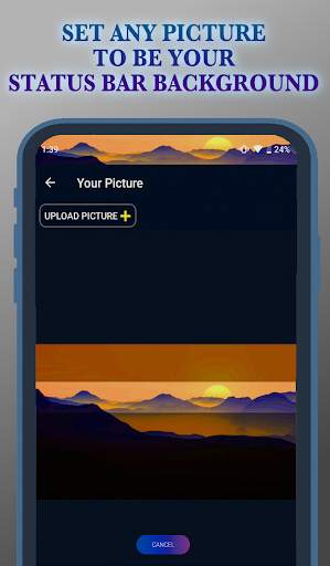 Status Bar & Notch Custom Colors and Backgrounds💙 screenshot 1