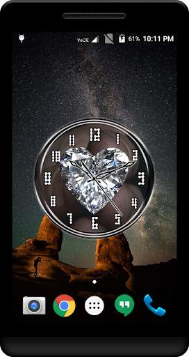 Diamond Heart Clock Live WP screenshot 4