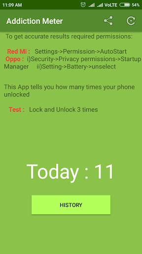 Mobile Addiction Meter - Unlock Counter screenshot 1