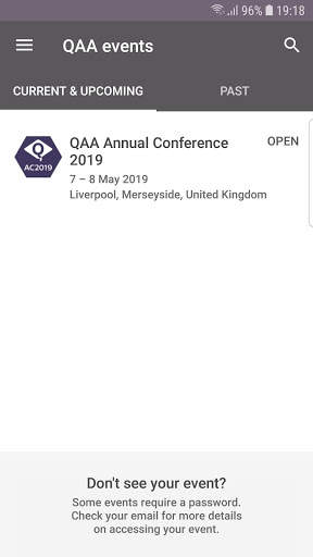 QAA events screenshot 2