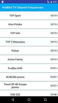 TV Channel Frequencies of HotBird screenshot 2