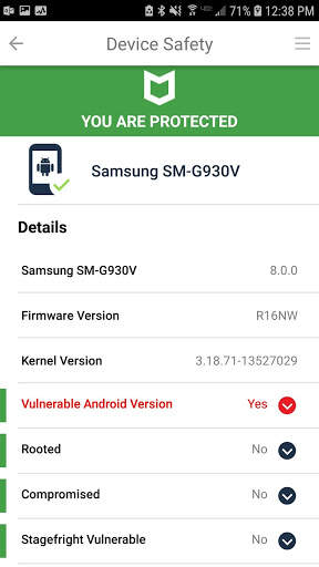 McAfee MVISION Mobile screenshot 2