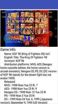 Guide for King of Fighters 98 screenshot 2