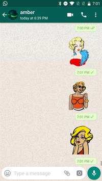 Sexy Monroe Stickers for WhatsApp, WAStickerApps screenshot 4