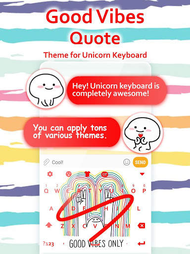 Good Vibes Quote Keyboard Theme for Girls screenshot 1