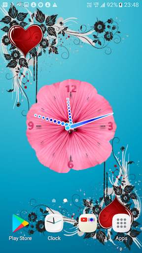 Flowers Clock Live wallpaper screenshot 5