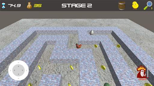 Angry Chicken (3D Maze) स्क्रीनशॉट 2