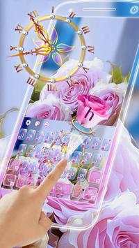 Keyboard Rose Clock Diamond screenshot 2