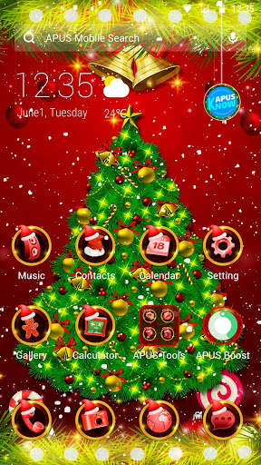 Merry Christmas 2018 APUS Launcher theme screenshot 1