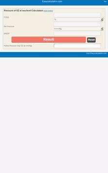 PO2 at Sea Level Calculator 4 تصوير الشاشة