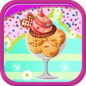 Fruit ice cream girls games logo