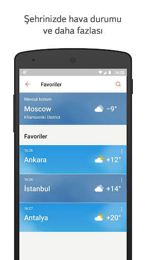 Yandex Hava Durumu screenshot 2