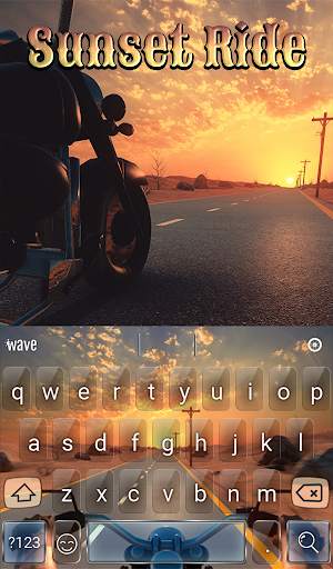 Sunset Ride Animated Keyboard स्क्रीनशॉट 2