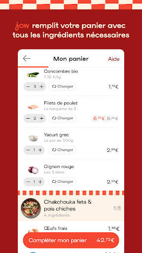 Jow - Recettes et courses screenshot 4