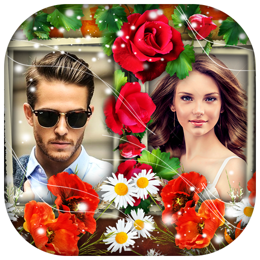 Flower Dual Photo Frames App icon