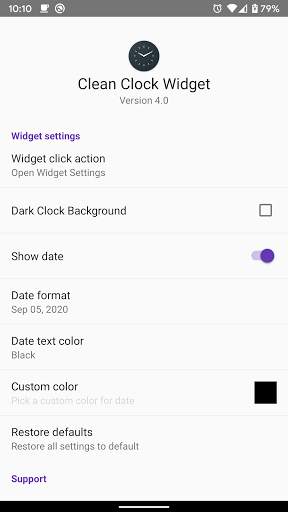 Clean Clock Widget screenshot 4