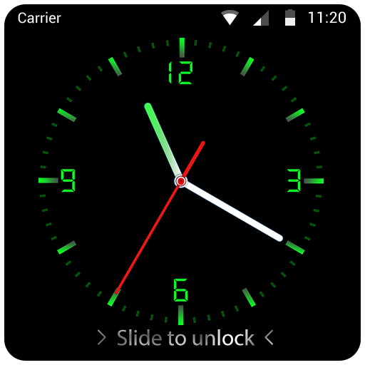 Analog Digital Clock Lock Screen icon